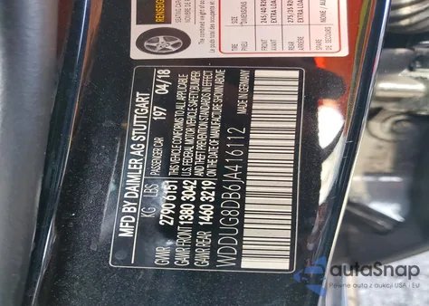 2018 Mercedes-Benz S 560 из США, поврежденный, VIN WDDUG8DB6JA416112